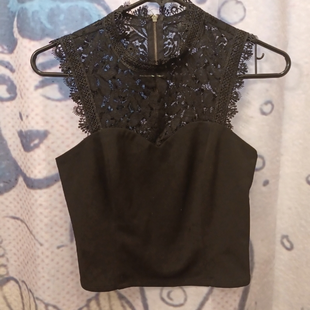 Lacy Black Top